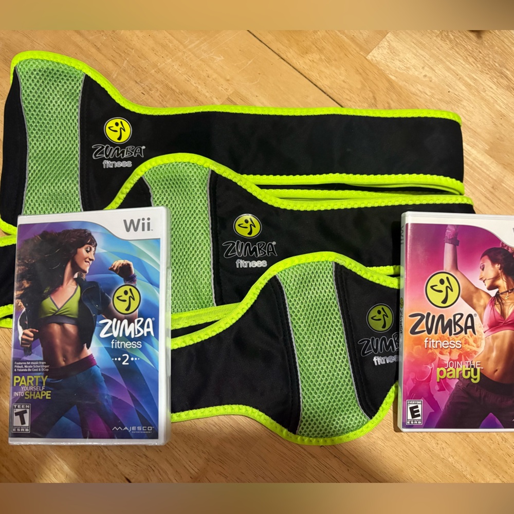 Zumba Wii Games with 3 belts